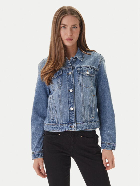 Guess Jeans Guess Jeans Farmer kabát W6GN14 D0971 Kék Regular Fit