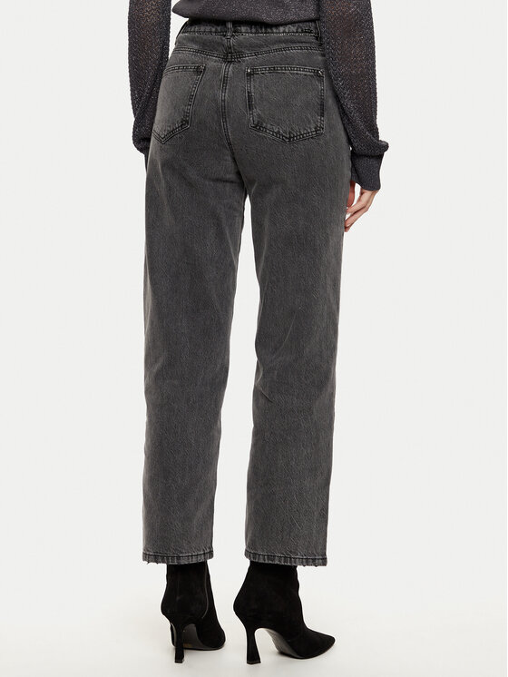 Morgan Morgan Jeansy 242-PSTRASS Szary Mom Fit