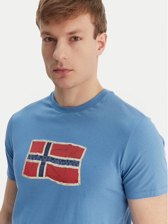 Napapijri Napapijri T-Shirt S-Mahsa NP0A4FZB Blau Regular Fit
