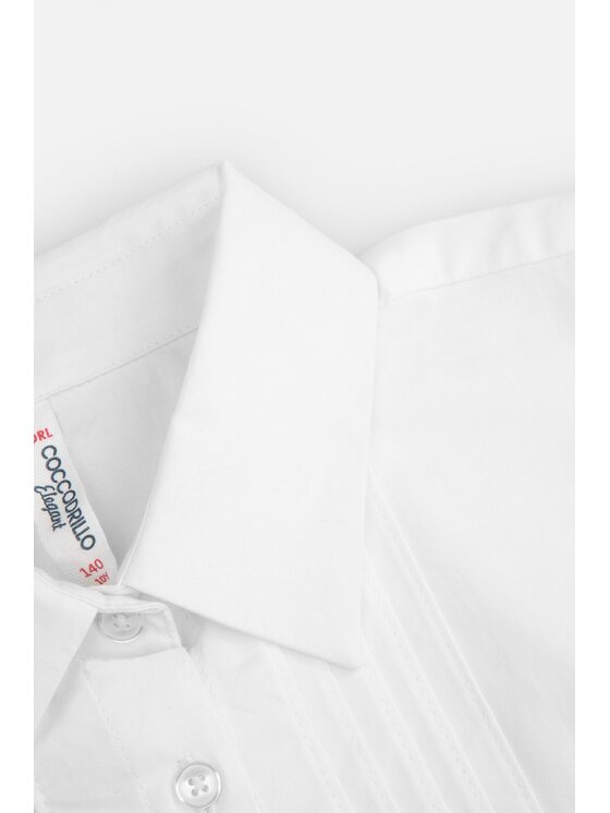 Coccodrillo Coccodrillo Bluzka WC4140201BSG-001 Biały Regular Fit
