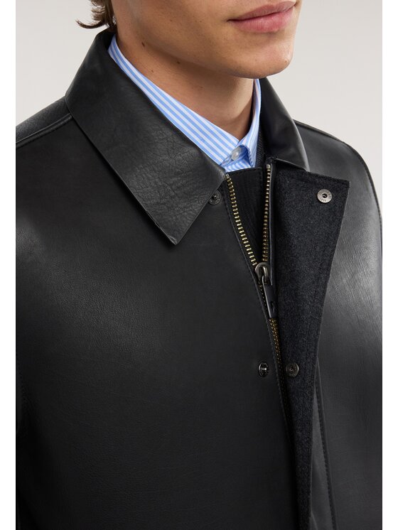Trussardi Trussardi Kurtka skórzana 8001M000027N033 Czarny Regular Fit