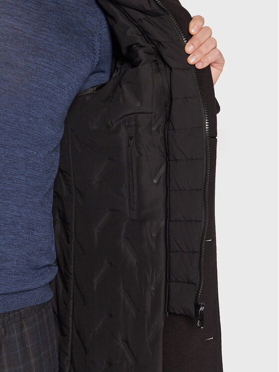 Pierre Cardin Pierre Cardin Prehodni plašč 10042/000/ 0017 Črna Modern Fit