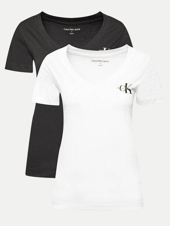 Calvin Klein Jeans Set 2 tricouri J20J223447 Colorat Regular Fit