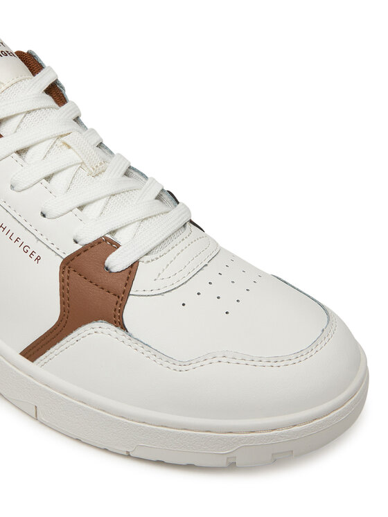 Tommy Hilfiger Tommy Hilfiger Sneakersy Basket Core Lite Lth Mix FM0FM05518 Écru
