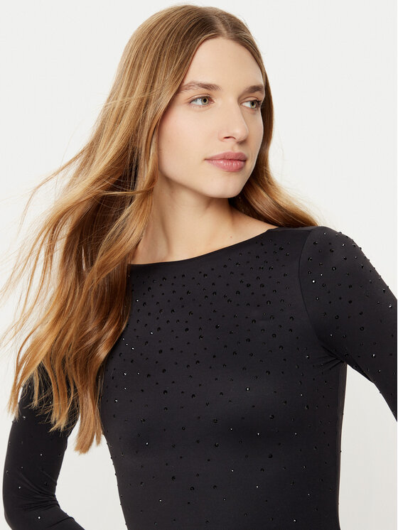 Guess Guess κορμάκι W5RP09 KCDE0 Μαύρο Slim Fit
