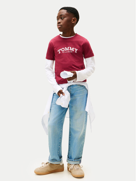 Tommy Hilfiger Tommy Hilfiger T-shirt Monotype Print KB0KB10051 Rosso Regular Fit