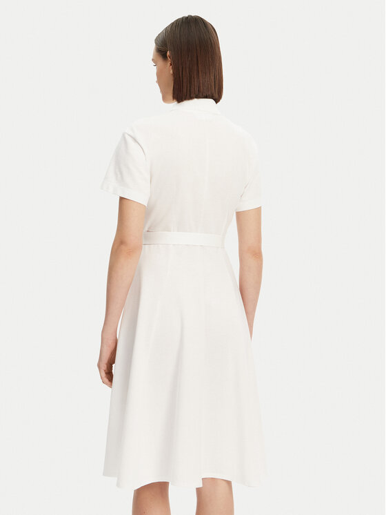 Lacoste Lacoste Haljina košulja EF9621 Bijela Regular Fit