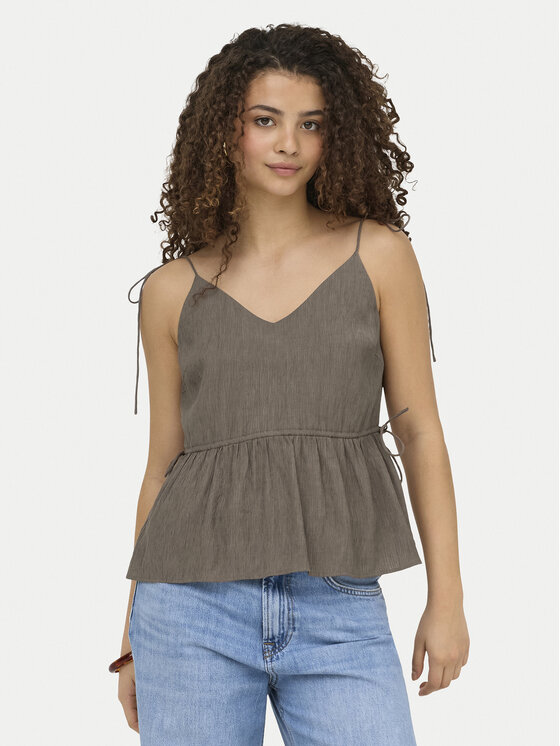 ONLY Top Nele 15370325 Bej închis Regular Fit