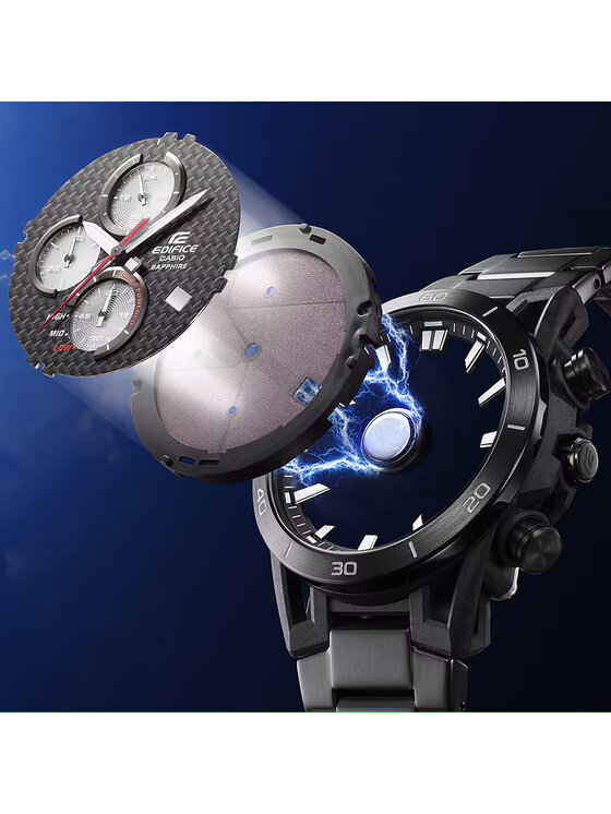 Casio Casio Zegarek EFS-S640PB-1AVUEF Czarny