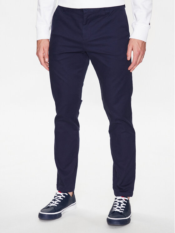 Tommy Jeans Tommy Jeans Pantaloni di tessuto Austin DM0DM15964 Blu scuro Slim Fit