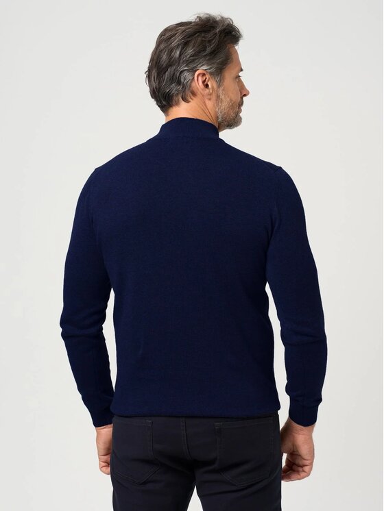 Willsoor Willsoor Sweter 71427 Granatowy Anatomic Fit