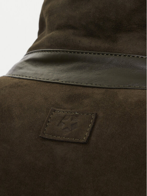 Milestone Milestone Giacca di pelle Camino 531624 21315 Verde Regular Fit