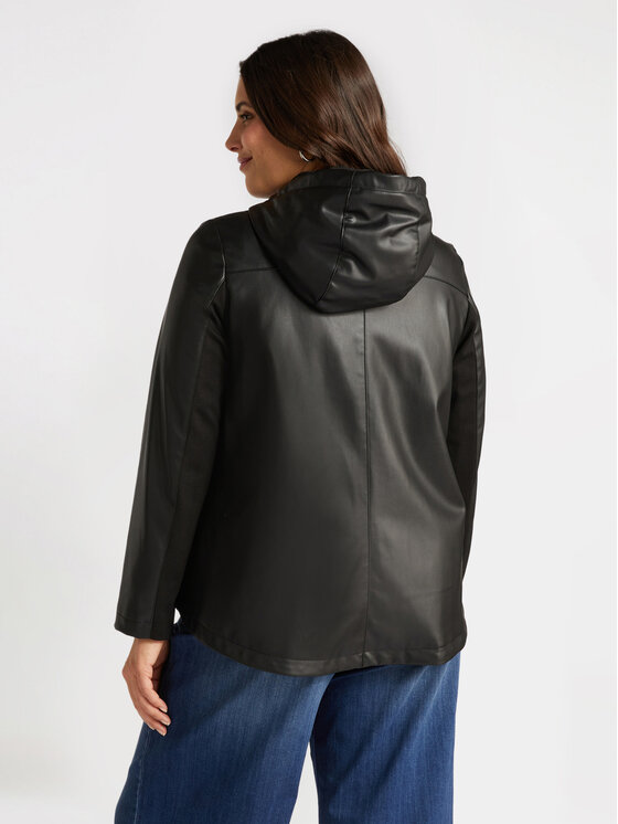 Fiorella Rubino Fiorella Rubino Kurtka z imitacji skóry R344T001201N033 Czarny A-Line Fit