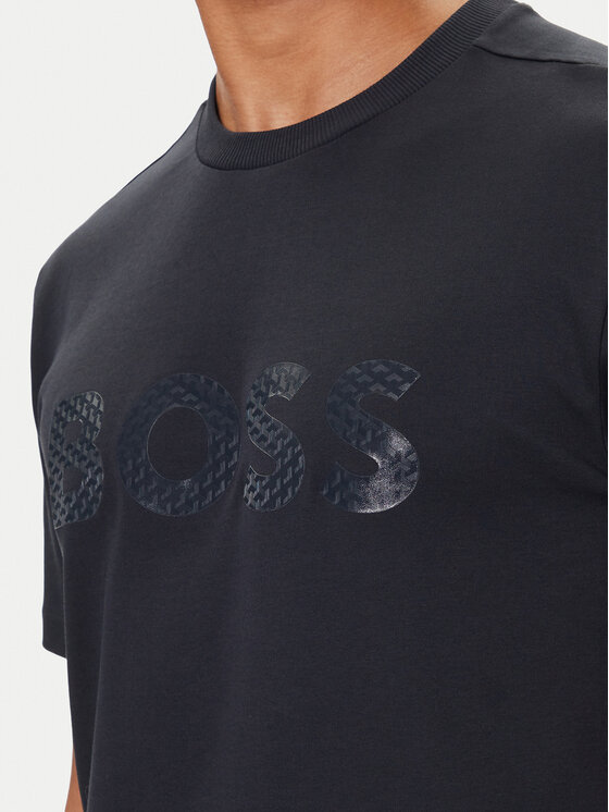 BOSS BOSS Тишърт Mirror Iconic 50547940 Тъмносин Relaxed Fit