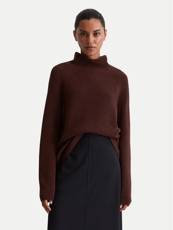 Marc O'Polo Marc O'Polo Rollkragenpullover 509 6059 60009 Dunkelrot Regular Fit