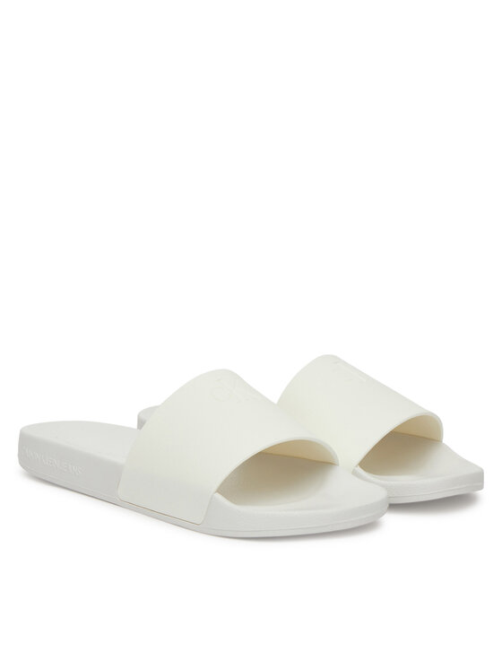 Calvin Klein Jeans Calvin Klein Jeans Şlapi Slide Monogram Tpu YW0YW01715 Alb