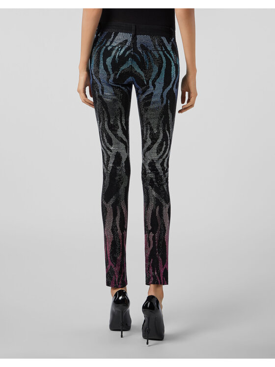 PHILIPP PLEIN PHILIPP PLEIN Jegginsy 21825 Czarny Jegging Fit