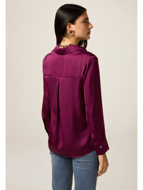 Oltre Oltre Koszula 5374R403016N019 Bordowy Regular Fit