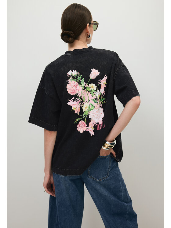 BIZUU BIZUU T-Shirt RIONA OVERSIZED Czarny