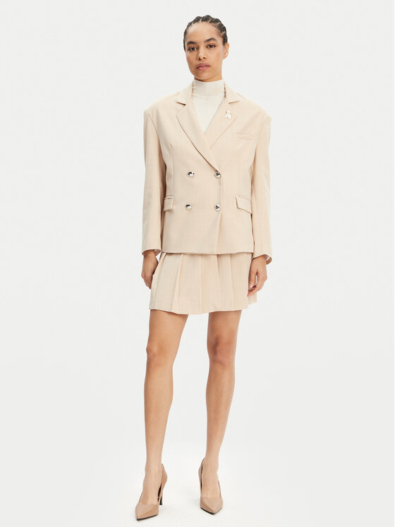 Maryley Maryley Спідниця в складку 25EB711/21ME Бежевий Regular Fit