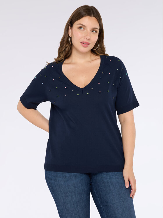 Fiorella Rubino Fiorella Rubino Maglione M480L008100N034 Blu Regular Fit
