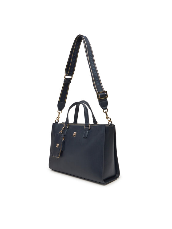 Tommy Hilfiger Tommy Hilfiger Käekott Joy Satchel AW0AW16814 Tumesinine