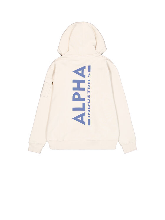 Alpha Industries Alpha Industries Bluza Backprint Hoodie Beżowy Regular Fit