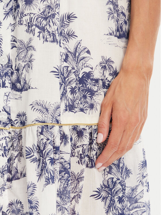 Iconique Iconique Φόρεμα πουκάμισο IC25-076 Λευκό Relaxed Fit
