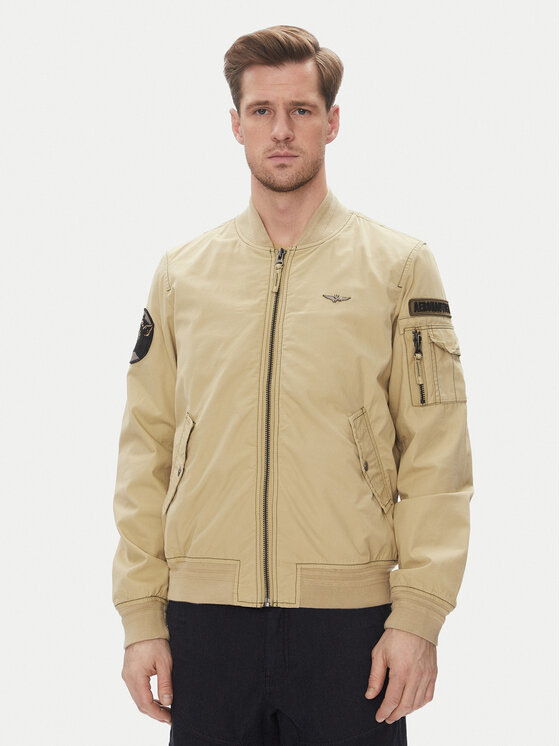 Aeronautica Militare Aeronautica Militare Geacă bomber 251AB2216CT3501 Bej Regular Fit