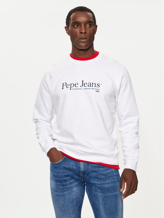 Pepe Jeans Felpa PM582699 Bianco Regular Fit Modivo