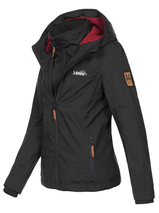 Marikoo Marikoo Kurtka przejściowa Erdbeere Czarny Casual Fit