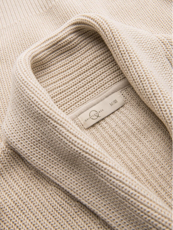 Ombre Ombre Sweter OM-SWCD-0153 Beżowy Regular Fit