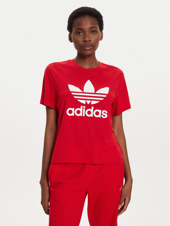 Adidas tee shirt rouge clearance