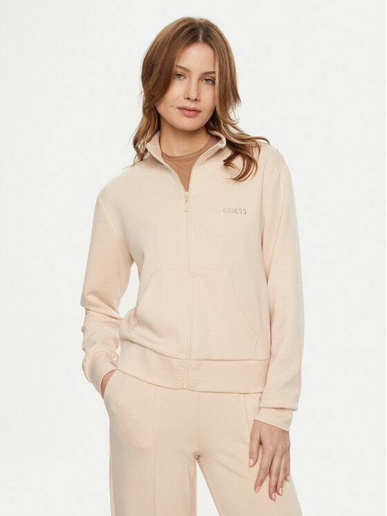 Guess Guess Μπλούζα V5RQ17 KCOB2 Μπεζ Regular Fit