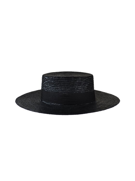 Paris+Hendzel Paris+Hendzel Kapelusz Black Wide Brim Canotier Czarny