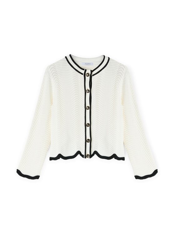 Motivi Motivi Cardigan M157W003192N0S1 Bianco Regular Fit
