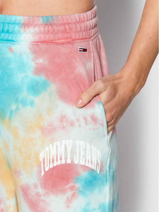 Tommy Jeans Tommy Jeans Pantaloni trening Multi Tie Dye DW0DW12639 Colorat Relaxed Fit