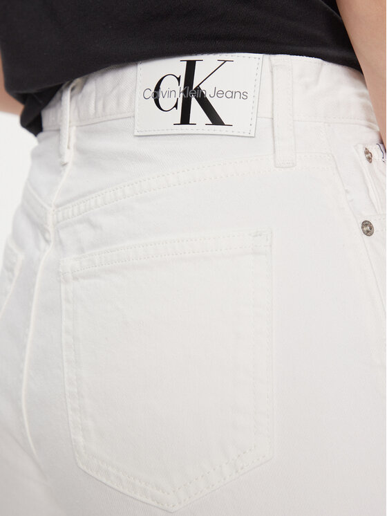 Calvin Klein Jeans Calvin Klein Jeans Traperice J20J222765 Bijela Mom Fit