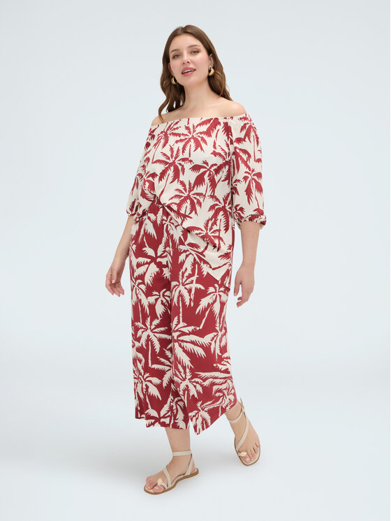 Fiorella Rubino Fiorella Rubino Spodnie materiałowe P096L002533N0Z6 Brązowy Cropp Fit