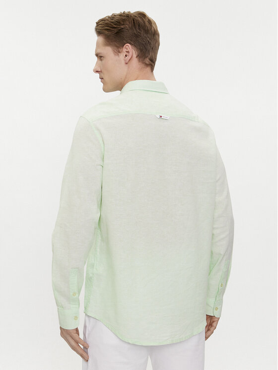 Tommy Jeans Tommy Jeans Cămașă DM0DM18962 Verde Regular Fit