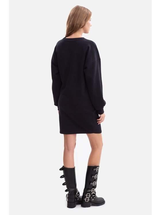 BeWear BeWear Sukienka dzianinowa b298 Czarny Baggy Fit