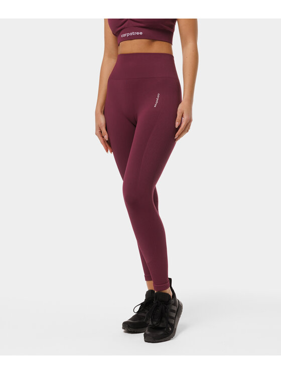 Carpatree Carpatree Legginsy Allure Leggings Bordowy Fitted Fit