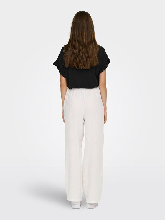 ONLY ONLY Pletene hlače Thyra 15296375 Bela Comfort Fit