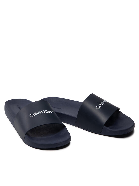 Calvin Klein Jeans Calvin Klein Jeans Nazouváky Pool Slide HM0HM00455 Tmavomodrá