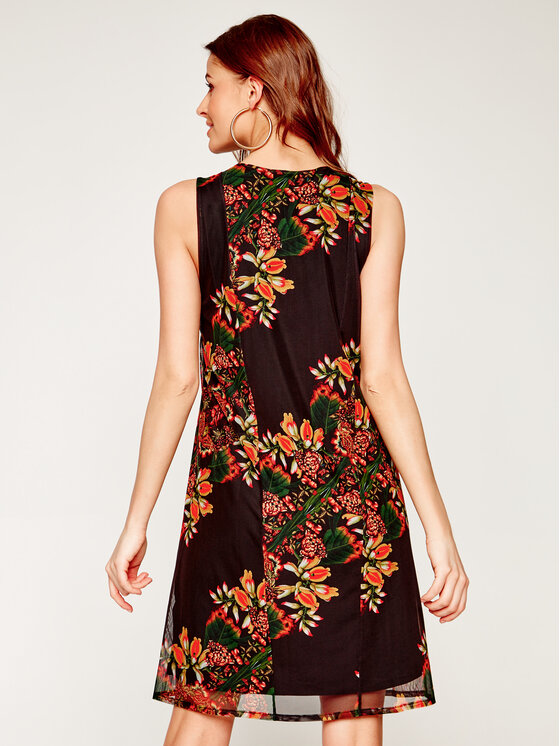 Desigual Desigual Vestito estivo Papillon 20SWVK83 Nero Regular Fit