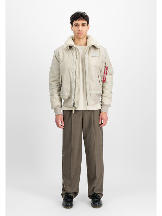 Alpha Industries Alpha Industries Kurtka bomber B-15 III TT Two Tone Bomber Jacket Beżowy Regular Fit