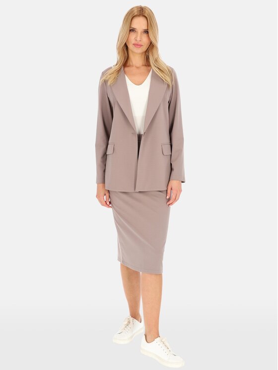 Perso Perso Spódnica JPE242406F Szary Fitted Fit