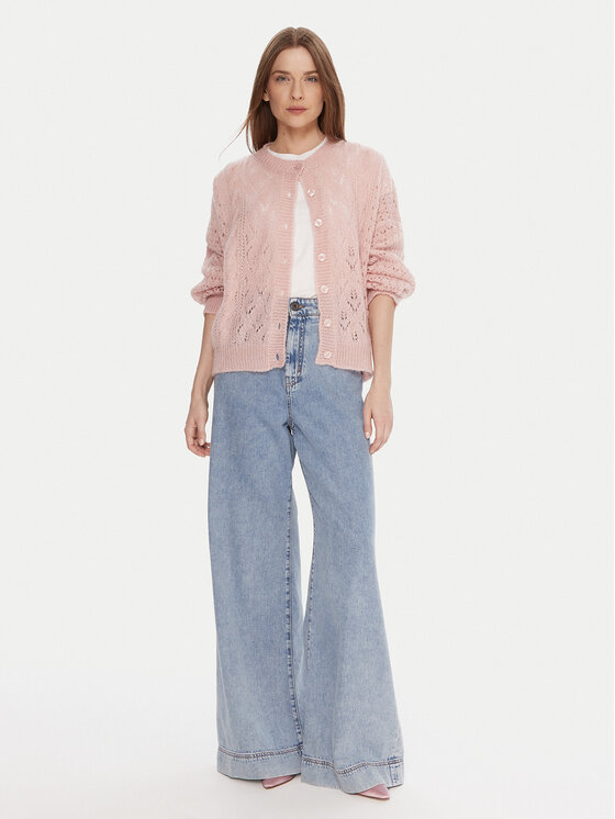 Kontatto Kontatto Cardigan 3M0912C Rosa Relaxed Fit