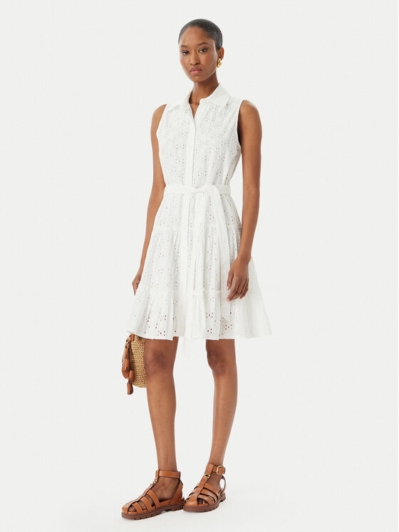 LOLA CASADEMUNT LOLA CASADEMUNT Лятна рокля LS2616037 Кремав Regular Fit