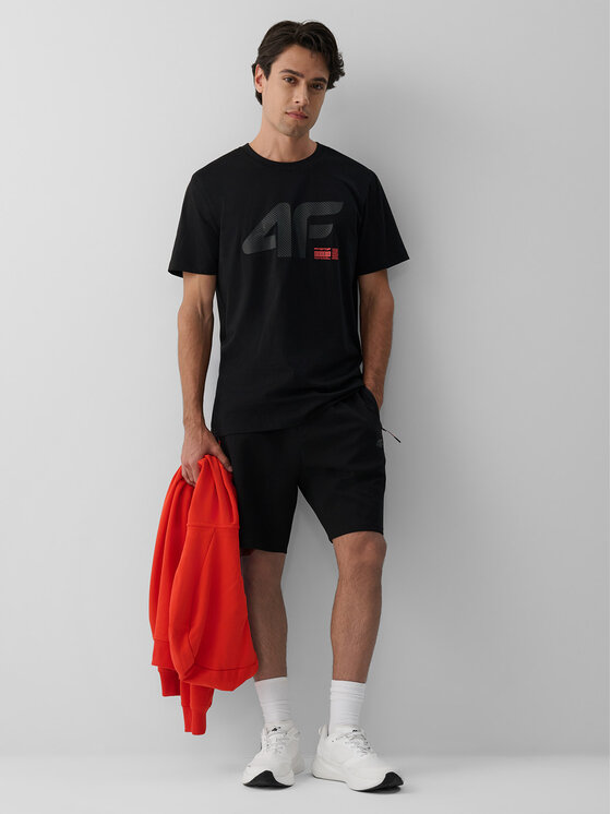 4F 4F T-Shirt COMMERCIAL Czarny Regular Fit